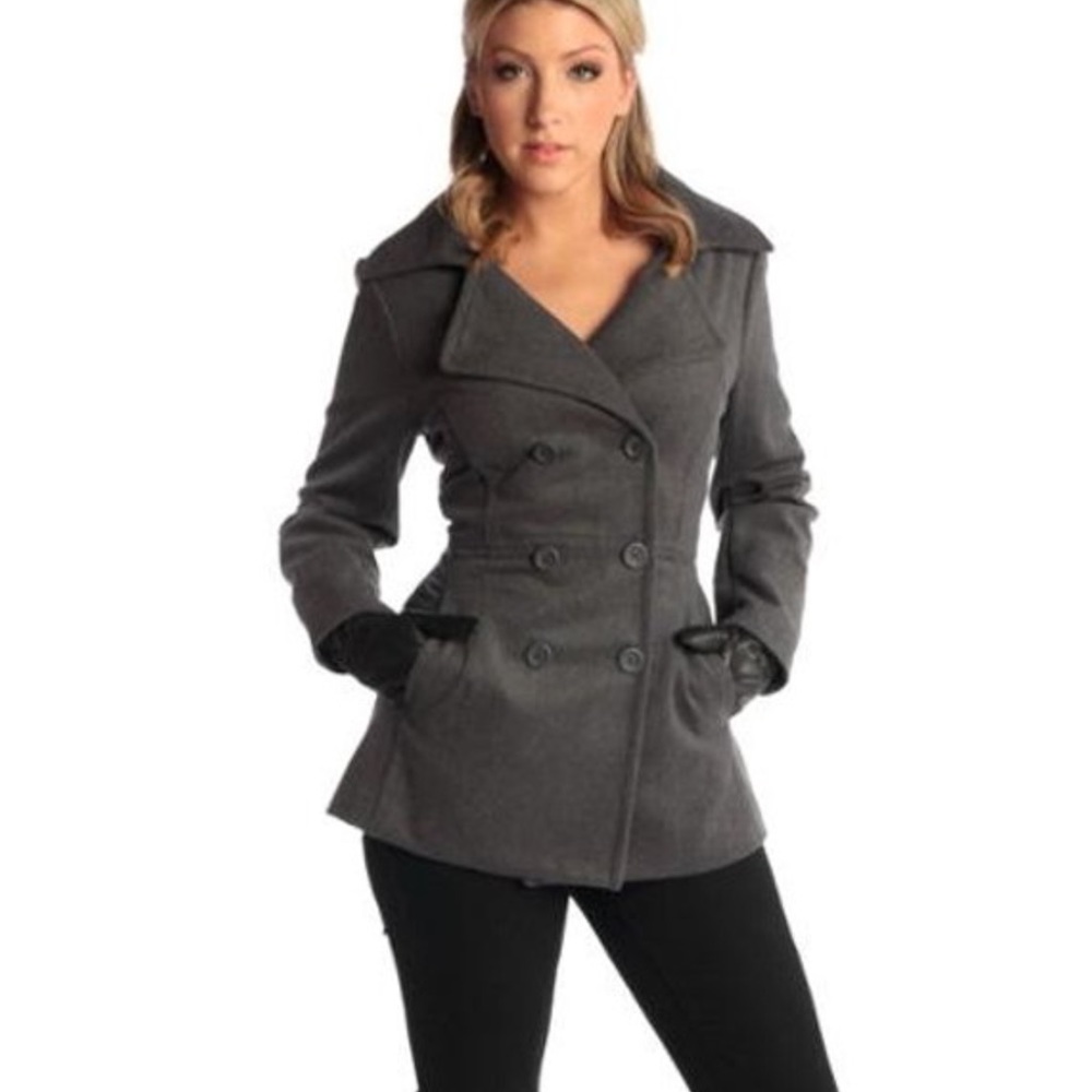 Aeropostale Gray Peacoat